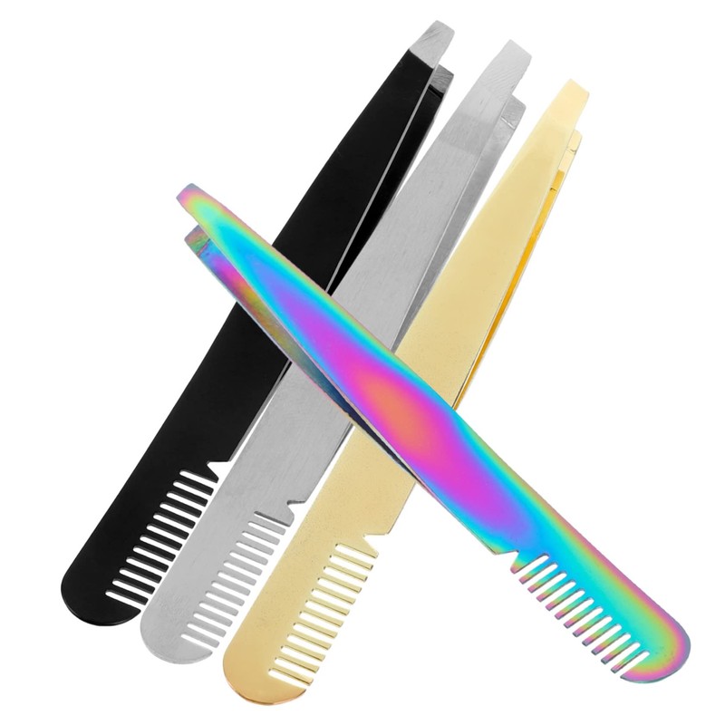 Healeved 16pcs Eyebrow Tweezers Professional Hair Removal Tools for Women