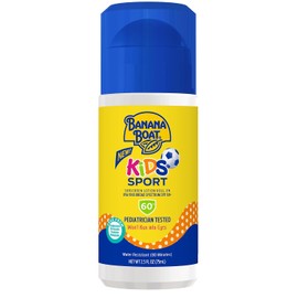 Banana Boat Sport Kids Protector solar Roll On Loción SPF 60, 2.5 onzas | Protector solar de tamaño de viaje para niños, protector solar SPF 60, 2.5 onzas