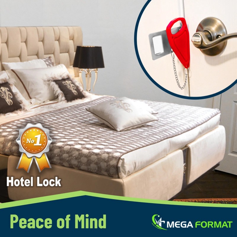 Mega Format 100 QTY - Hotel Door Locks for Travelers,