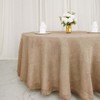 Tableclothsfactory 120" Natural Jute Faux Burlap Round Tablecloth | Boho