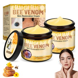 Bee Venom Skin Restoration Cream, Bee Venom Comprehensive Creams, Professional BeeVenom Skins Cream, Advanced Firming & Wrinkle-Reducing Creams,Natural Skins Moisturizer for All Skin Types(2pcs)