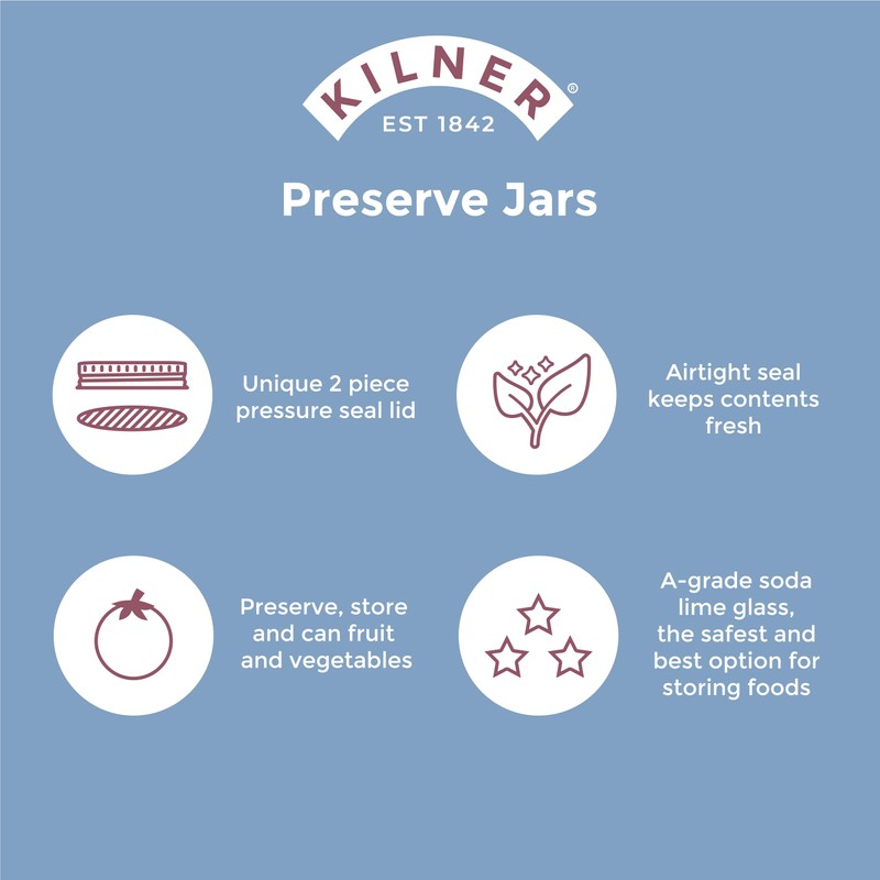 Kilner Genuine Preserve Jar, 250ml, Transparent 01600