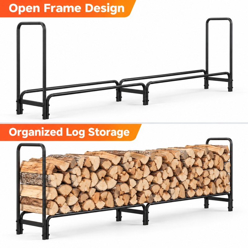 Firewood Rack Cover for Outdoor Storage – Waterproof Weather Protection
