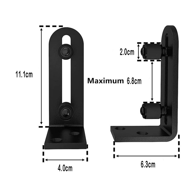 GIFSIN Floor Guide Adjustable Sliding Barn Door Floor Guide Roller
