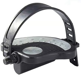 Exercise Bike Pedals 1/2" with Straps for Peloton Bike, Spin Cycling Bike, Indoor Exercycle Bike, Stationary Recumbent Bicycle Replacement Parts