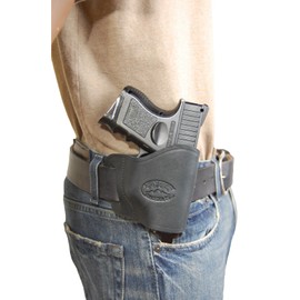 Barsony Black Leather Yaqui OWB Holster for FN 509 Compact 3.7" Left