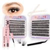 Elitefe Lash Extension Kit DIY 280Pcs Lash Clusters Kit Eyelash