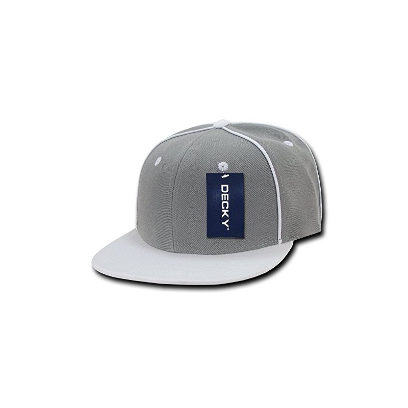 DECKY Piped Crown Snapbacks, White