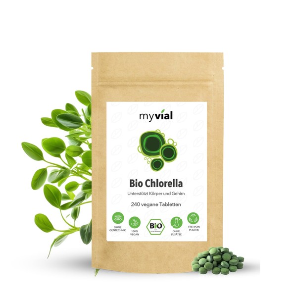 myvial® Organic Chlorella Tablets High Dose Pack of 240 Vegan