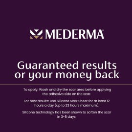 Mederma Silicone Scar Sheet, Medical Grade, 1.4" x 3", Small, Reusable, 4 Count