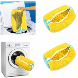 2pcs Shoe Washing Bag for Machine Washing – Soft Fiber Reusable Laundry Protector for Sneakers and Everyday Footwear