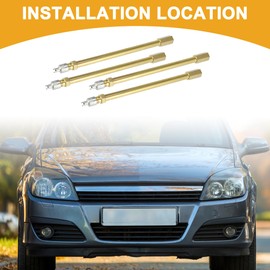 Partuto 4 Pcs 140mm Universal Tire Valve Stem Air Inflation Extension Adapto - Brass Brass Tone