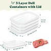 Deli Meat Container for Fridge, 3 Layer Stackable Bacon Lunch