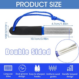 zurabini V-Groove Dart Sharpener, Sharpener with Handle Fine and Medium Grit Portable Grinding Tool for Fishing