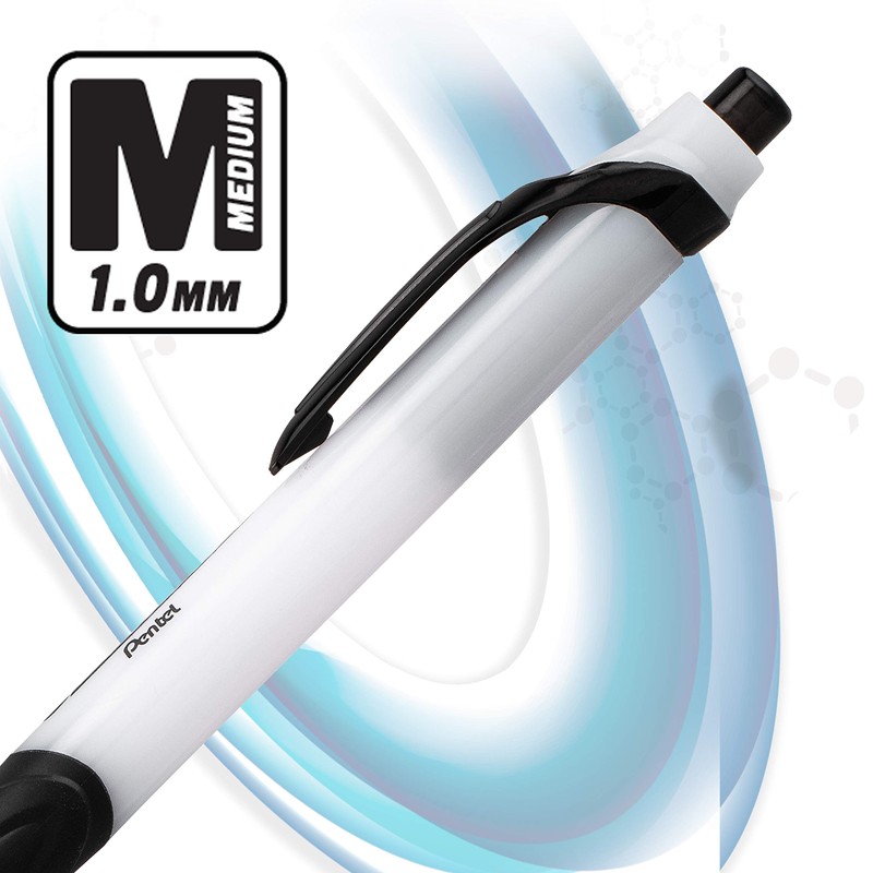 Pentel GlideWrite Ballpoint Pen with TechniFlo Ink, (1.0mm) Medium Line,