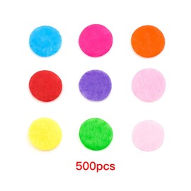 FONGKNOX 500Pcs Round Felt Circles 25mm Felt Craft Pads Replacement Refill Pads Colored Non-Woven Discs for DIY Sewing Handcraft Projects Craft Making Accessories Mixed Color