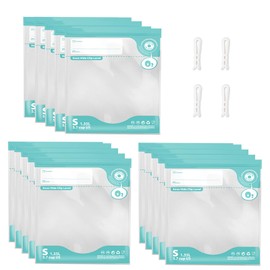 Vacuum Sealing Bags, Reusable Vacuum Packaging Bags, Pack of 15 (8.7 x 8.3 inches (22 x 21 cm), 4 Sealing Sliders, PA & PE Material, Double Zipper, Long Lasting Freshness, Cooking Bag, Grocery Storage