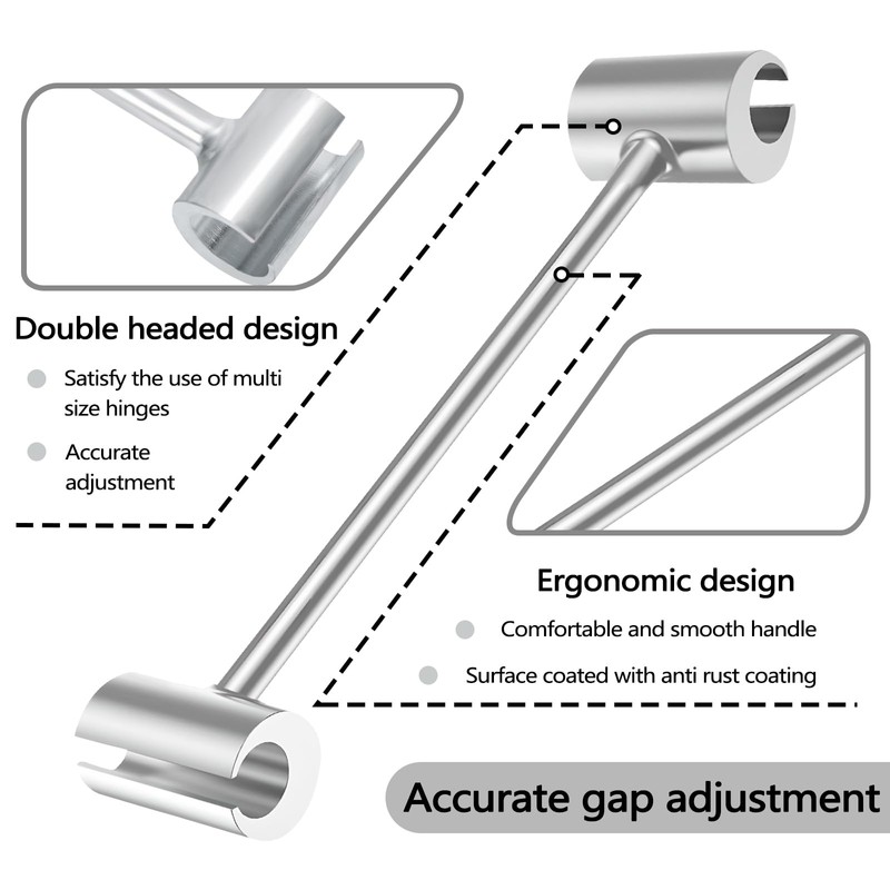 Huakaile Door Hinge Adjustment Tool, 23-25 mm Steel Hinge Gap