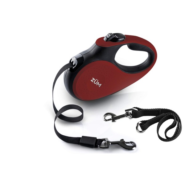 ZÜM Mini Retractable Dog Leash for Pets Under 26lbs, Retraction