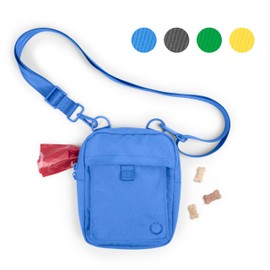 Ubbi Dog Treat Pouch, Hands-Free Training, Built-in Poop Bag Dispenser, Multiple Adjustable Strap Positions, Blue