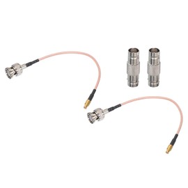 sourcing map RG316 Coaxial Cable BNC Male to MCX Male with Adapter, Low Loss RF Coaxial Cable 0.5 ft Orange Pack of 2