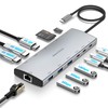 USB C Docking Station Triple Display, RSHTECH 12-in-1 USB C
