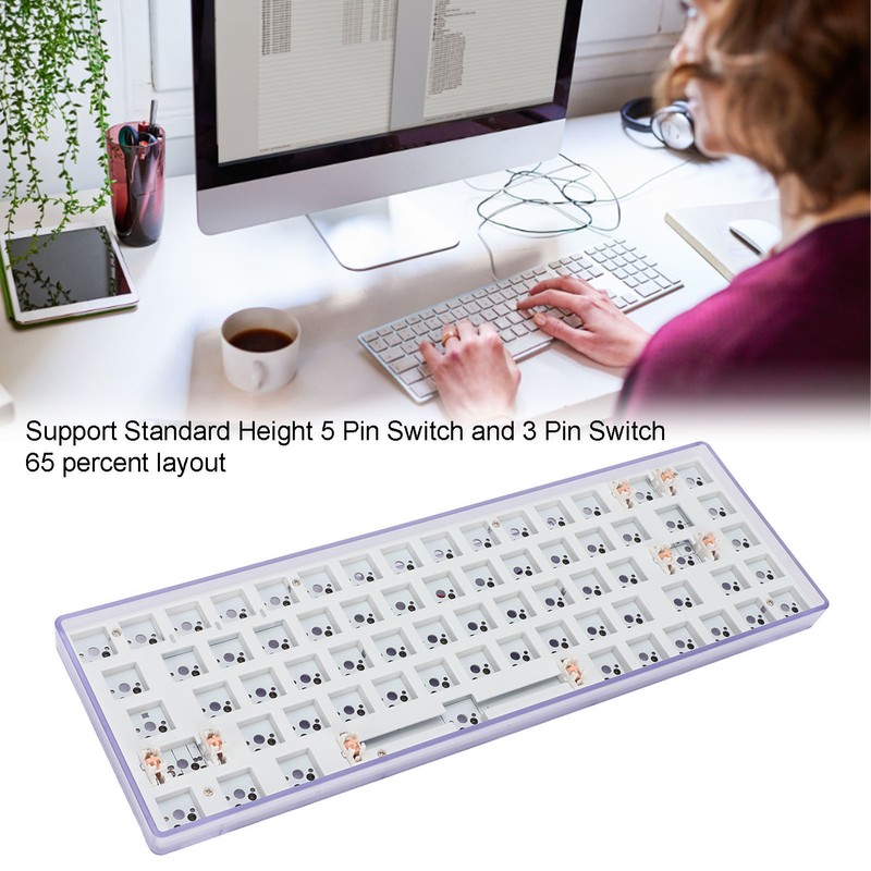 DIY Mechanical Keyboard Kit 68 Keys 2.4G Wireless 65 Percent