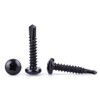 #10 x 1 Black Pan Head Self Drilling Screws, Phillips