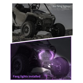 SLORIMOD LED Grille Accent Fang Lights for Polaris RZR PRO XP/PRO R/PRO S 2025, Waterproof Purple Running Lights & Signature Lamps, Replace #2417278, 2417279(2PCS, Plug & Play)
