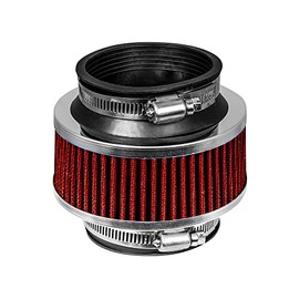 RED - 2.75" Inches 70 mm Universal Performance Cold Air Intake Kit Bypass Valve Air Filter