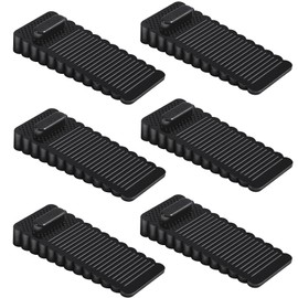 Vinabo Door Stop, Pack of 6 Door Wedges, Door Stopper, Height Adjustable, Rubber Door Stop, Scratch-Resistant, Non-Slip, Stackable Door Stopper Floor for Doors and Floors, Made of Various Materials,
