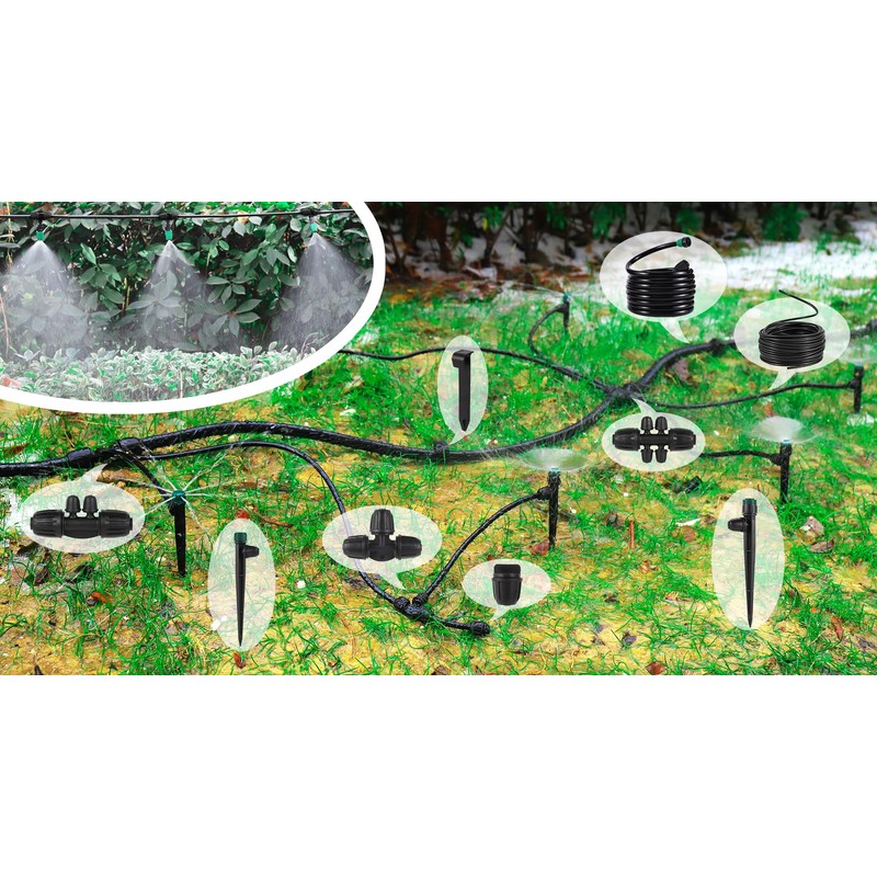 NRWRTY Leak-Proof Drip Irrigation Kit,Quick Connect Irrigation System,2025 New Lock