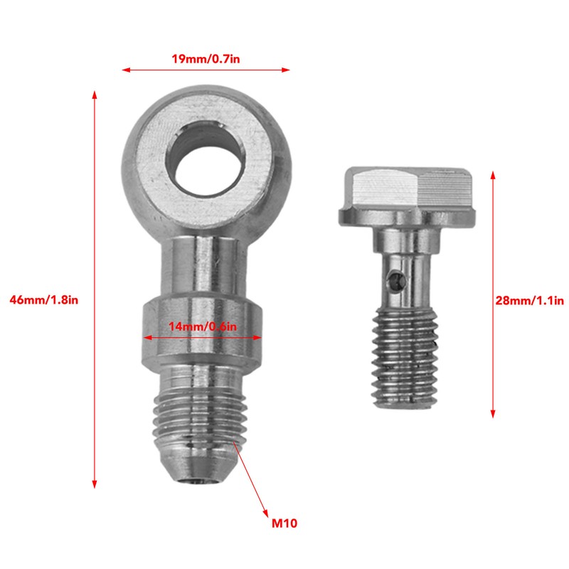 Banjo Bolt Excellent Sealing High Load Capacity Heat Resistant Brake