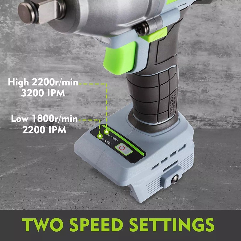 WORKPRO 1/2'' Cordless Impact Wrench Brushless 20V 1 Hour Fast