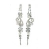 Stunning Faux Pearl and Simulated Rhinestone Drop Post Earrings