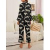 Brosloth Women's Silk Satin Pajamas Pjs Sets Cute Lace Pattern