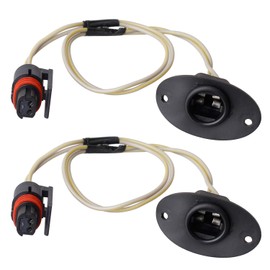 HERCOO License Plate Light Wiring Harness Assembly Rear Lamp Socket Pigtail Compatible with 1994 to 2002 Dodge Ram 1500 2500 3500 Pickup Truck, Pack of 2