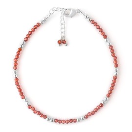 Natural Red Garnet Gemstone Beads With Ball Bracelet for Women, Crystal Gems Healing Bracelets, Chakra Stone Bead Bracelets, Yoga Stone Beads Bracelets Meditation