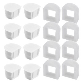 16 Pack Pet Fountain Filter Replacement, 8 Carbon Filters and 8 Replacement Foam Filters, Dog and Cat Water Fountain Filters Compatible with Multiple Pet Water Dspensers Water Bowl