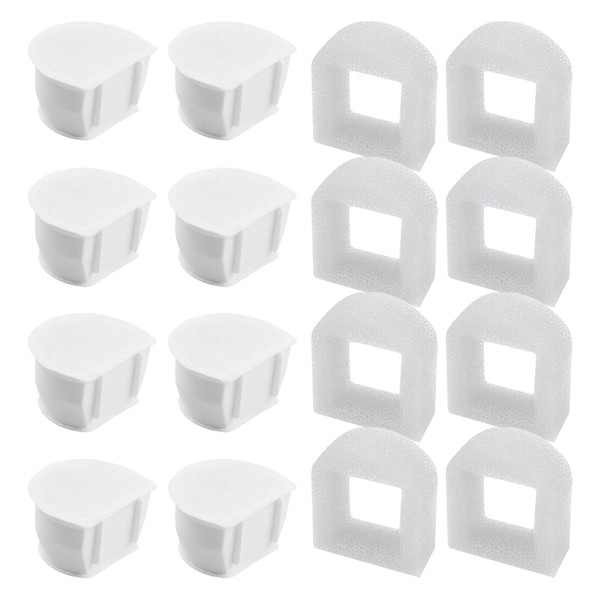 16 Pack Pet Fountain Filter Replacement, 8 Carbon Filters and