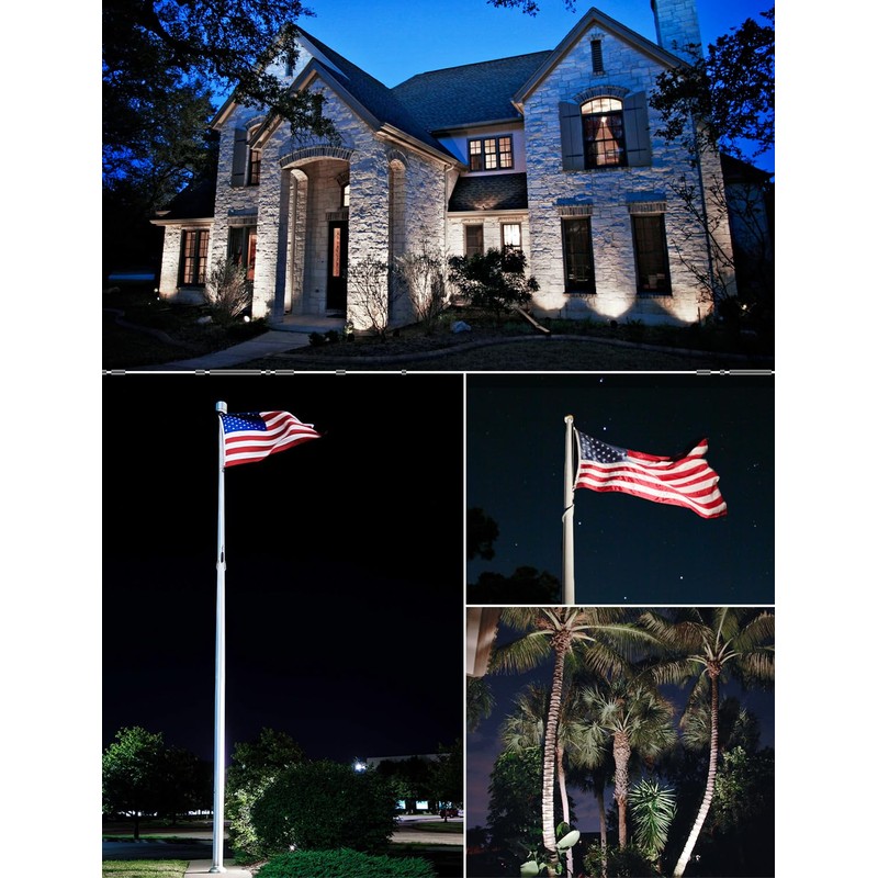 SUNVIE 30W LED Spot Lights Outdoor 5000K Daylight Flag Pole