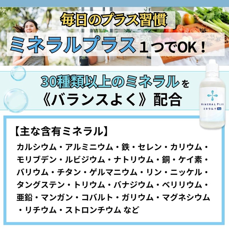 プラスケア正規品 ミネラルプラス 100ml 30種類以上のミネラル ミネラルはこれ1本 マルチミネラル (お試し100ml１個, １個)