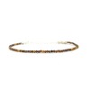 Damenarmband Tigerauge Naturstein 2 mm dick 925er Sterlingsilber verstellbar von