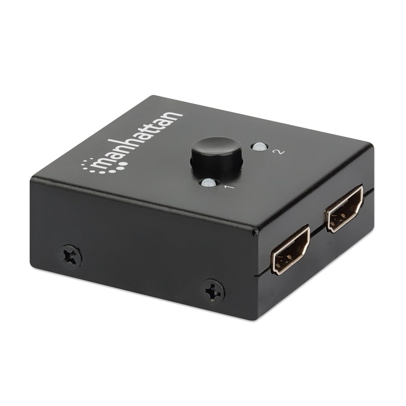 Manhattan Products 4K BI-Directional 2-Port HDMI Splitter/Switch, 4K@30Hz, Manual Selection,