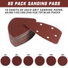 60 Sandpaper Triangle Sandpaper Velcro Mouse Sandpaper Set, 5-Hole Triangle