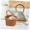 CIYODO 2pcs Woven Storage Basket Wall Hanging Fruit Basket for
