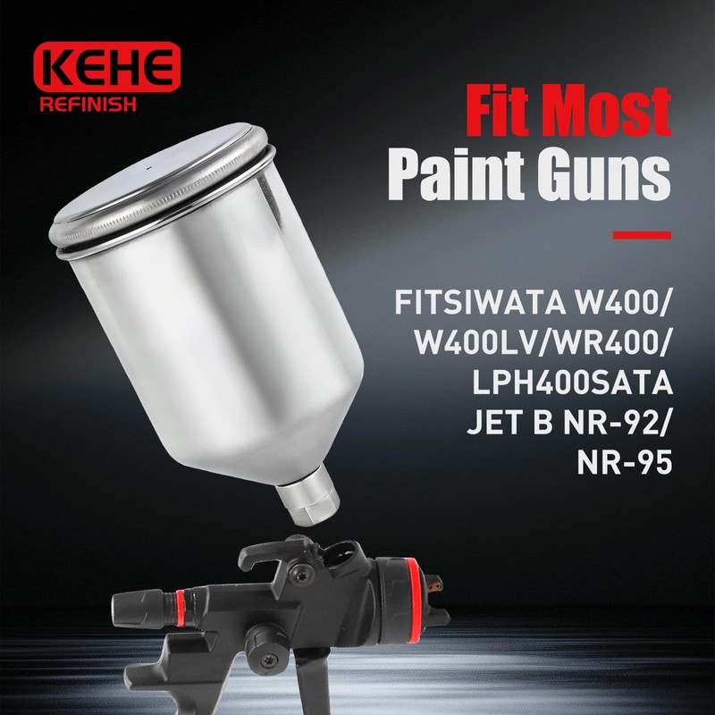 KEHE REFINISH Stainless Steel Paint Cup for Spray Gun 102#