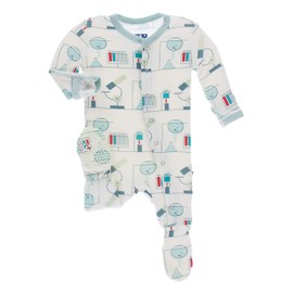 KicKee Pants Print Footie with Snaps (Natural Chemistry Lab - 18-24 Months)
