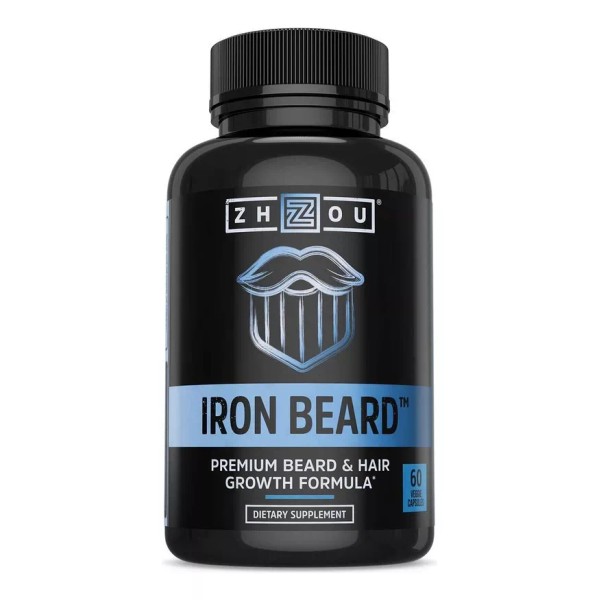 Zhou Barba Perfecta Con Iron Beard Maximiza Volumen 60 Capsulas