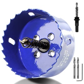 Luomorgo 71mm/2.8 inch Hole Saw, 1 1/4 inch Cutting Depth HSS Bi-Metal Hole Cutter for Wood Cornhole Boards Plastic Drywall & Metal Sheet